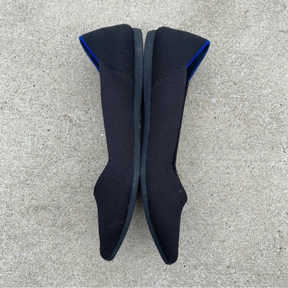 Rothy’s Black The Point Knit Ballet Flats size 6.5 - Picture 8 of 11